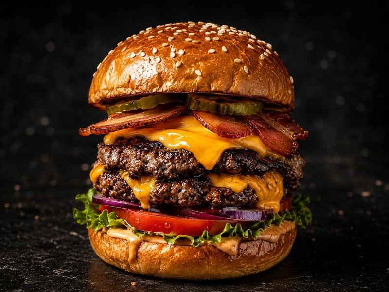 Burger photo after enhancement