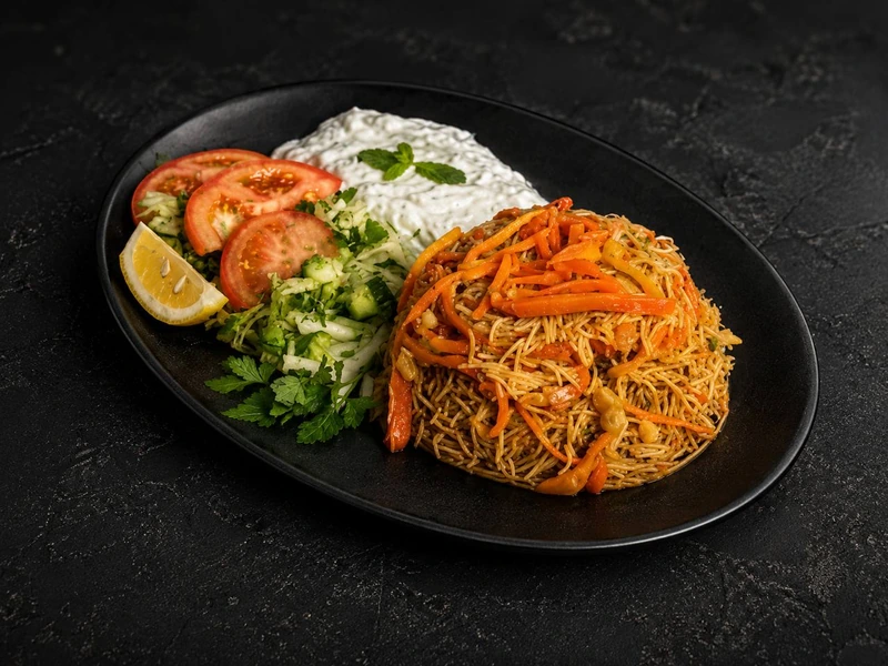Spiced rice platter after enhancement