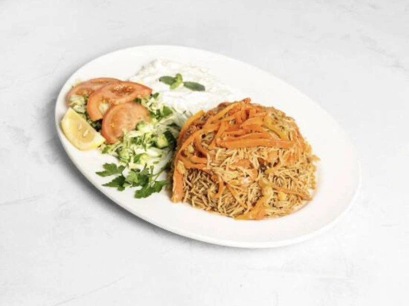 Spiced rice platter before enhancement