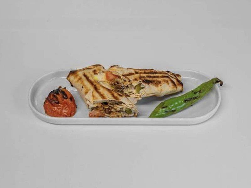 Grilled wrap platter before enhancement